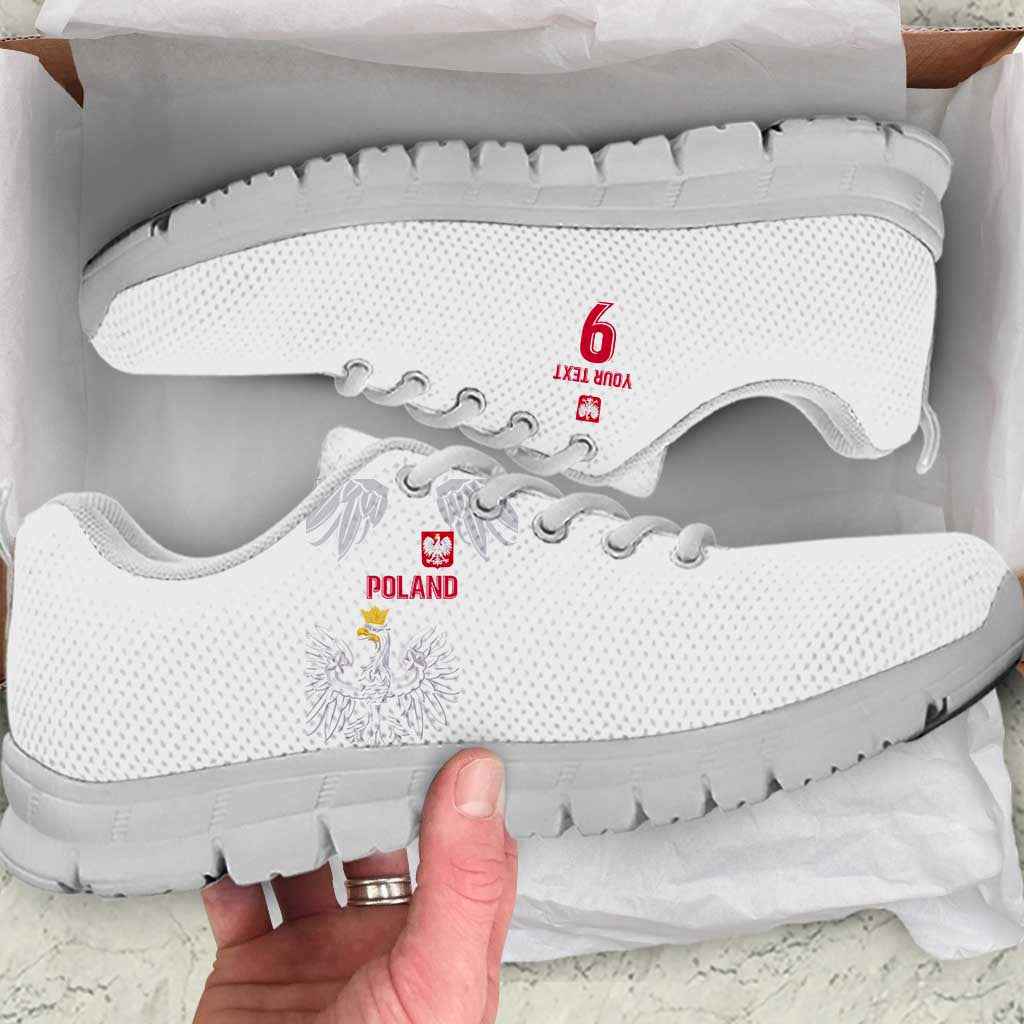 Custom Polish Football Jersey Sneakers Polska Eagle Athletic Soccer - Wonder Print Shop