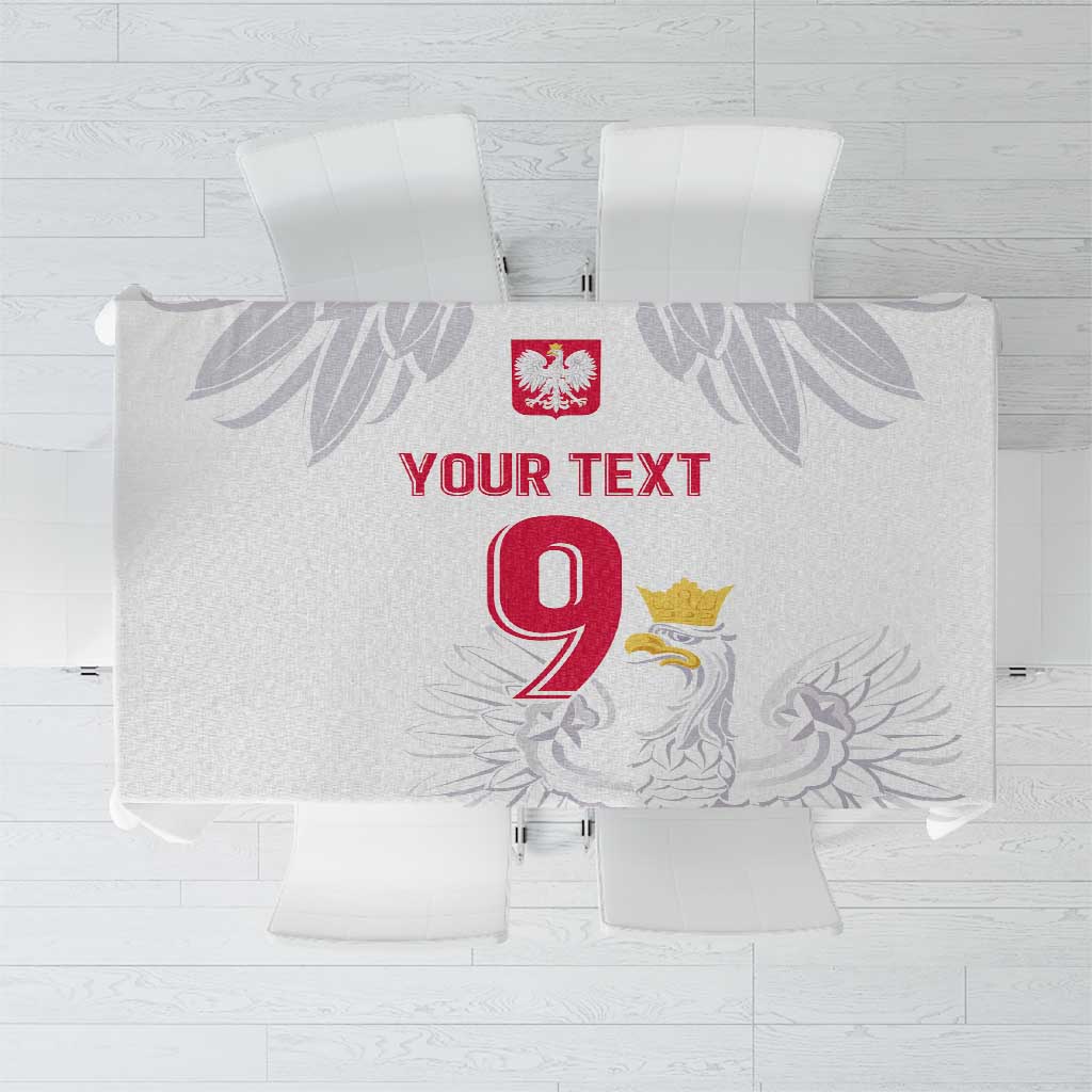 Custom Polish Football Jersey Tablecloth Polska Eagle Athletic Soccer - Wonder Print Shop