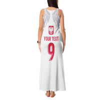 Custom Polish Football Jersey Tank Maxi Dress Polska Eagle Athletic Soccer - Wonder Print Shop