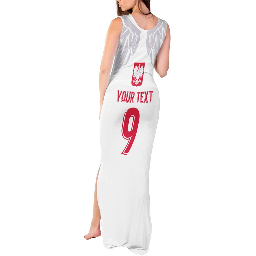 Custom Polish Football Jersey Tank Maxi Dress Polska Eagle Athletic Soccer - Wonder Print Shop