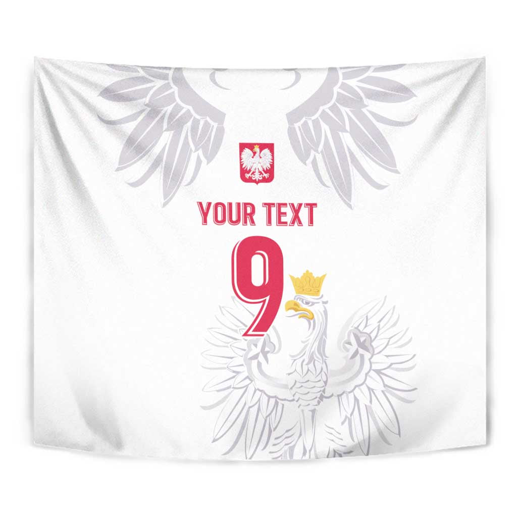 Custom Polish Football Jersey Tapestry Polska Eagle Athletic Soccer - Wonder Print Shop