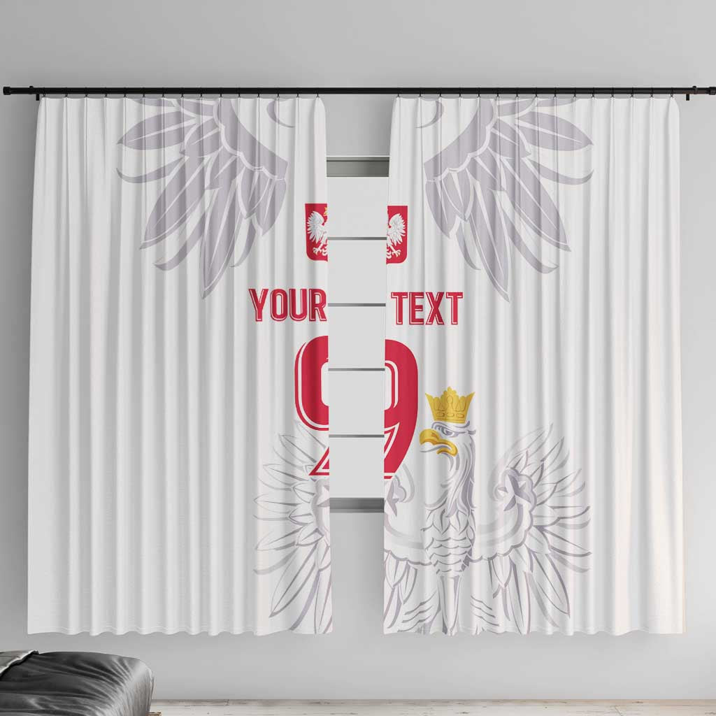 Custom Polish Football Jersey Window Curtain Polska Eagle Athletic Soccer - Wonder Print Shop