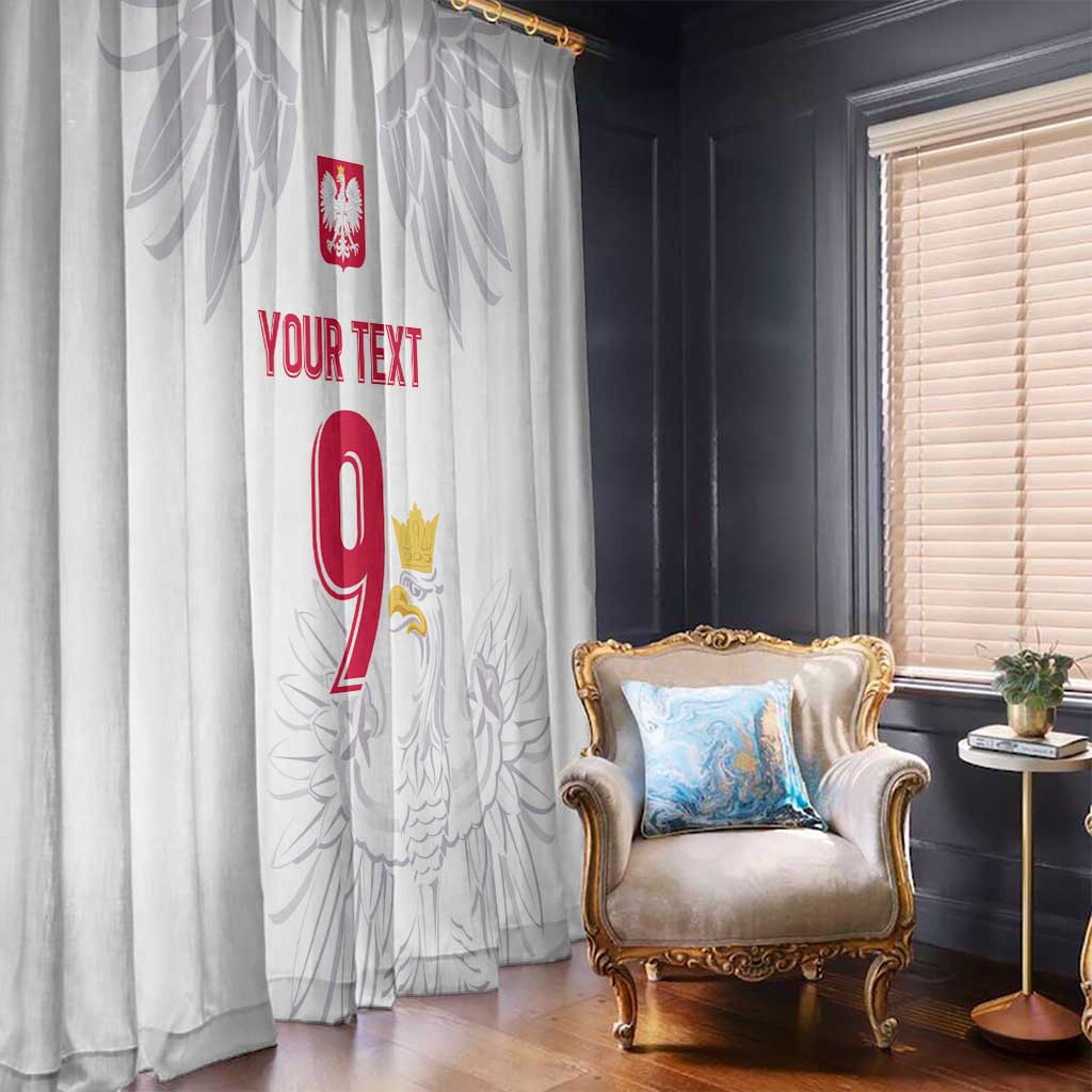 Custom Polish Football Jersey Window Curtain Polska Eagle Athletic Soccer - Wonder Print Shop