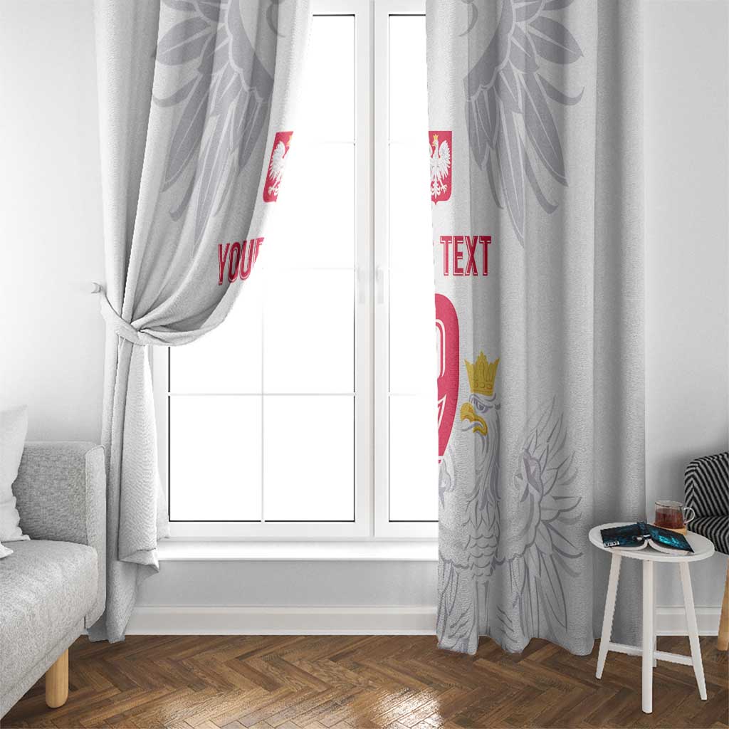 Custom Polish Football Jersey Window Curtain Polska Eagle Athletic Soccer - Wonder Print Shop