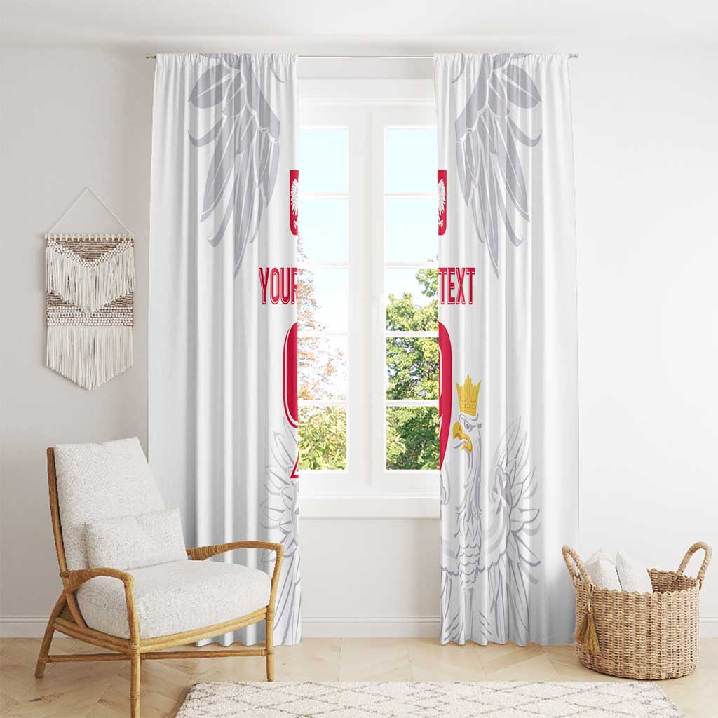 Custom Polish Football Jersey Window Curtain Polska Eagle Athletic Soccer - Wonder Print Shop
