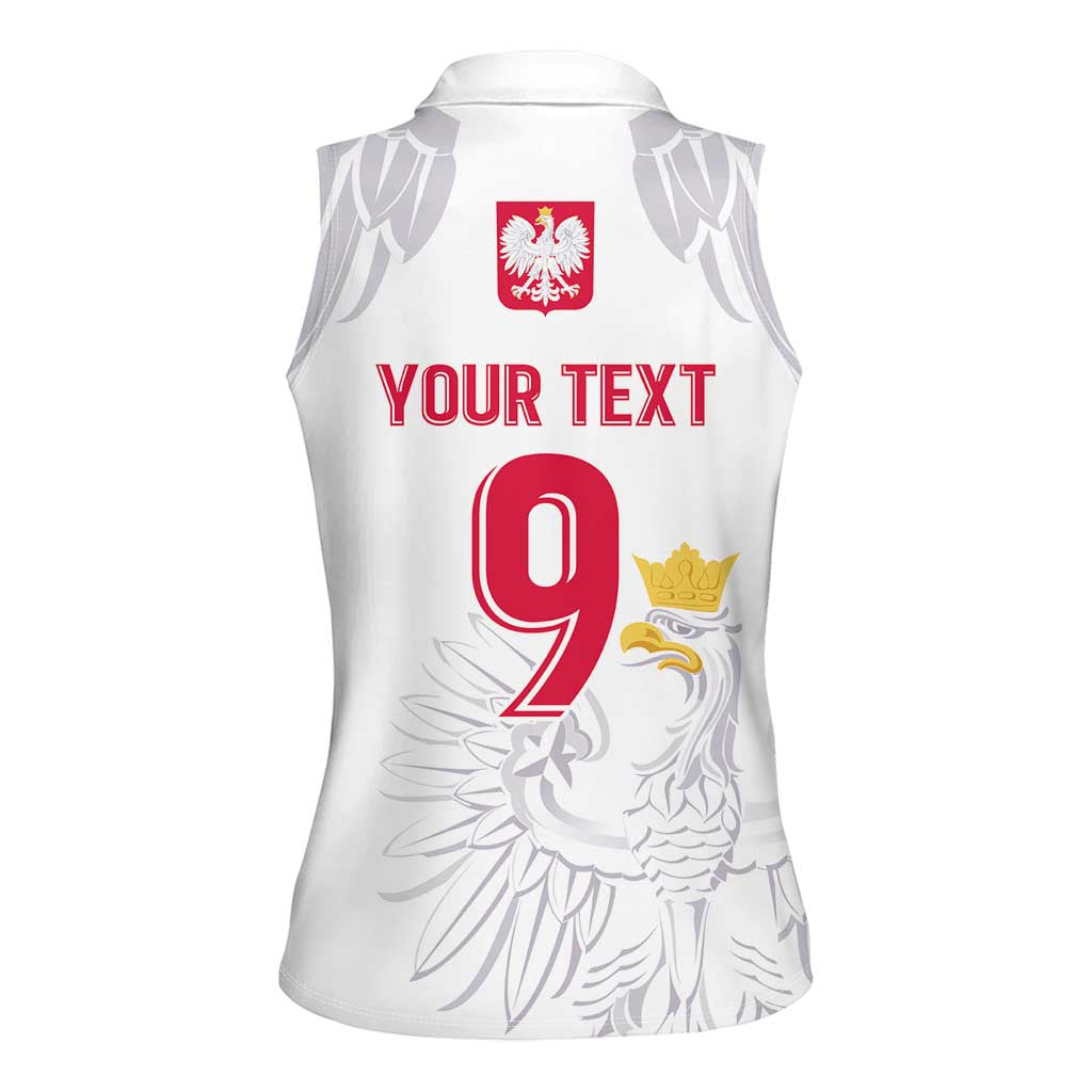 Custom Polish Football Jersey Women Sleeveless Polo Shirt Polska Eagle Athletic Soccer - Wonder Print Shop