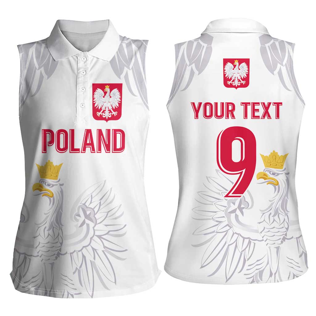 Custom Polish Football Jersey Women Sleeveless Polo Shirt Polska Eagle Athletic Soccer - Wonder Print Shop