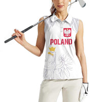 Custom Polish Football Jersey Women Sleeveless Polo Shirt Polska Eagle Athletic Soccer - Wonder Print Shop