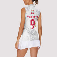 Custom Polish Football Jersey Women Sleeveless Polo Shirt Polska Eagle Athletic Soccer - Wonder Print Shop