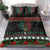 Mexican Christmas Bedding Set Feliz Navidad Aztec Eagle Emblem and Poinsettia - Wonder Print Shop