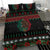 Mexican Christmas Bedding Set Feliz Navidad Aztec Eagle Emblem and Poinsettia - Wonder Print Shop