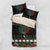 Mexican Christmas Bedding Set Feliz Navidad Aztec Eagle Emblem and Poinsettia - Wonder Print Shop