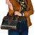 Mexican Christmas Shoulder Handbag Feliz Navidad Aztec Eagle Emblem and Poinsettia