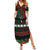 Mexican Christmas Summer Maxi Dress Feliz Navidad Aztec Eagle Emblem and Poinsettia - Wonder Print Shop