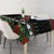 Mexican Christmas Tablecloth Feliz Navidad Aztec Eagle Emblem and Poinsettia - Wonder Print Shop