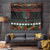 Mexican Christmas Tapestry Feliz Navidad Aztec Eagle Emblem and Poinsettia - Wonder Print Shop