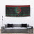 Mexican Christmas Tapestry Feliz Navidad Aztec Eagle Emblem and Poinsettia - Wonder Print Shop
