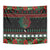 Mexican Christmas Tapestry Feliz Navidad Aztec Eagle Emblem and Poinsettia - Wonder Print Shop