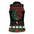 Mexican Christmas Women Sleeveless Polo Shirt Feliz Navidad Aztec Eagle Emblem and Poinsettia - Wonder Print Shop