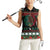 Mexican Christmas Women Sleeveless Polo Shirt Feliz Navidad Aztec Eagle Emblem and Poinsettia - Wonder Print Shop