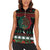Mexican Christmas Women Sleeveless Polo Shirt Feliz Navidad Aztec Eagle Emblem and Poinsettia - Wonder Print Shop