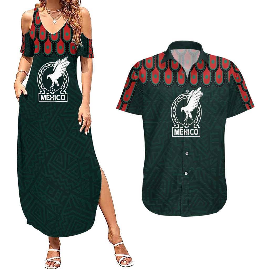 Custom Mexican Football Jersey Special Edition 2024 Couples Matching Summer Maxi Dress and Hawaiian Shirt - Wonder Print Shop