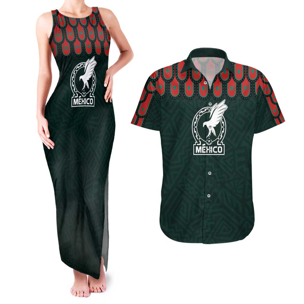 Custom Mexican Football Jersey Special Edition 2024 Couples Matching Tank Maxi Dress and Hawaiian Shirt - Wonder Print Shop