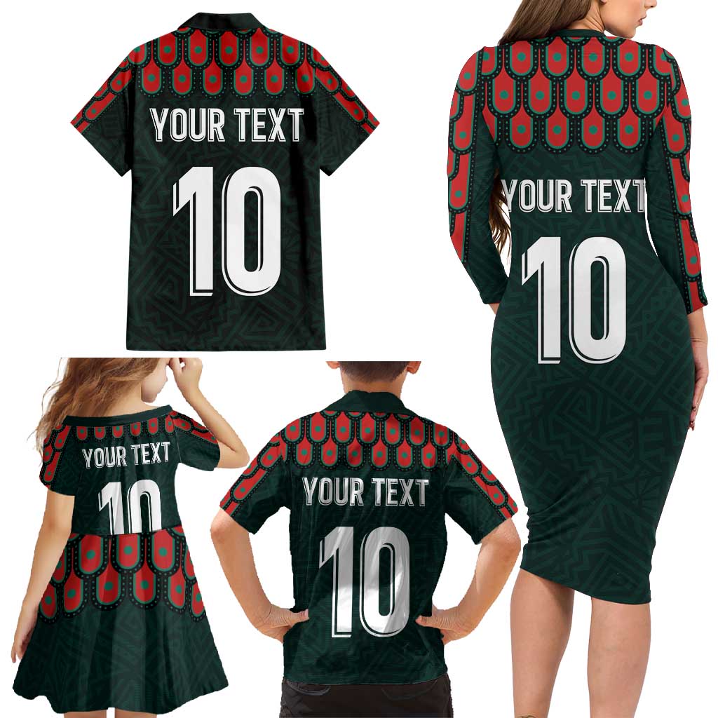 Custom Mexican Football Jersey Special Edition 2024 Family Matching Long Sleeve Bodycon Dress and Hawaiian Shirt - Wonder Print Shop