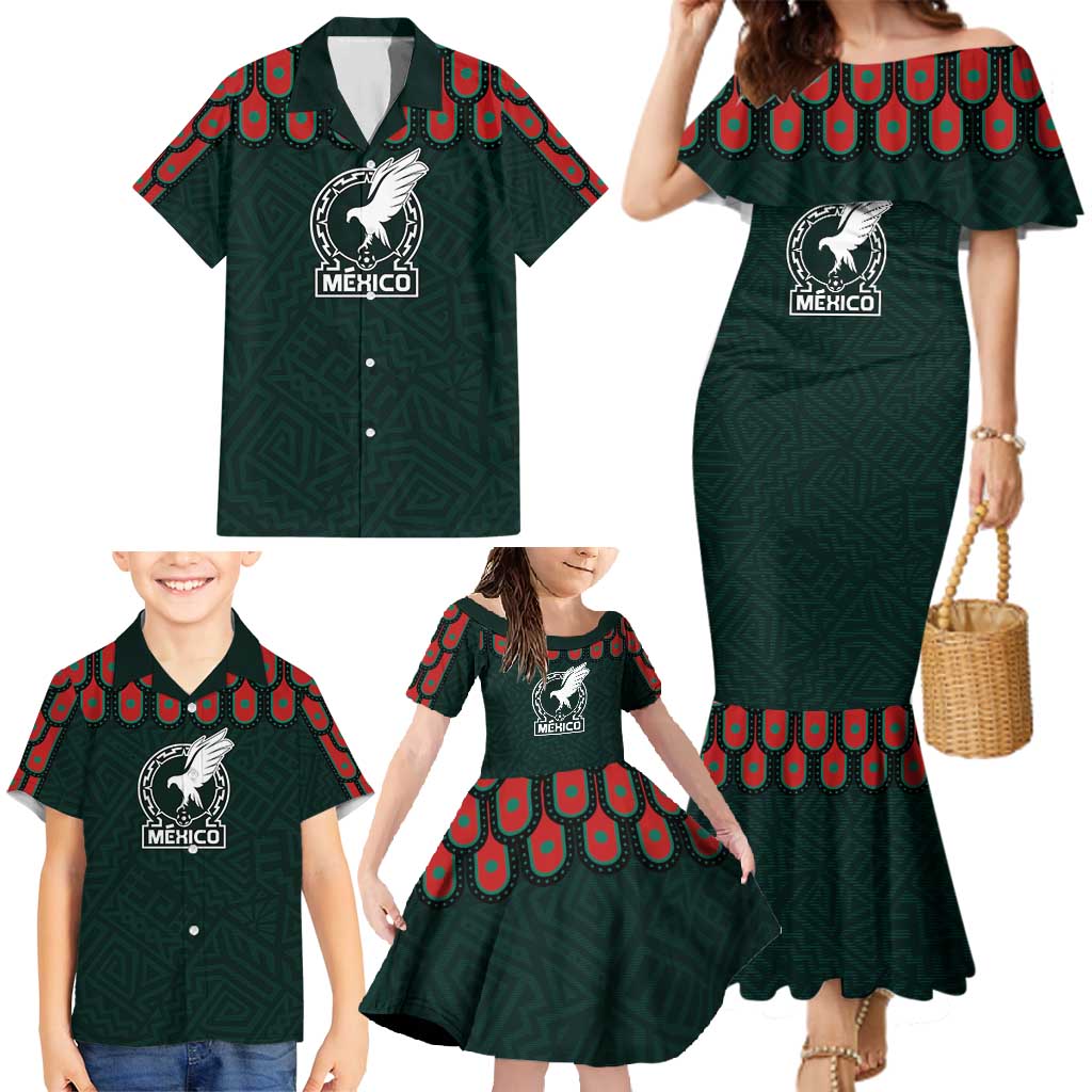 Custom Mexican Football Jersey Special Edition 2024 Family Matching Mermaid Dress and Hawaiian Shirt - Wonder Print Shop