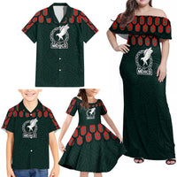 Custom Mexican Football Jersey Special Edition 2024 Family Matching Off Shoulder Maxi Dress and Hawaiian Shirt - Wonder Print Shop