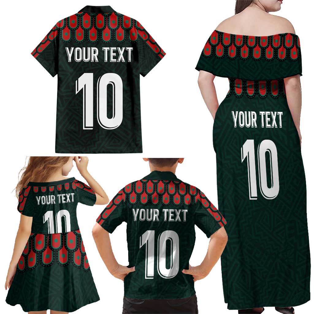 Custom Mexican Football Jersey Special Edition 2024 Family Matching Off Shoulder Maxi Dress and Hawaiian Shirt - Wonder Print Shop