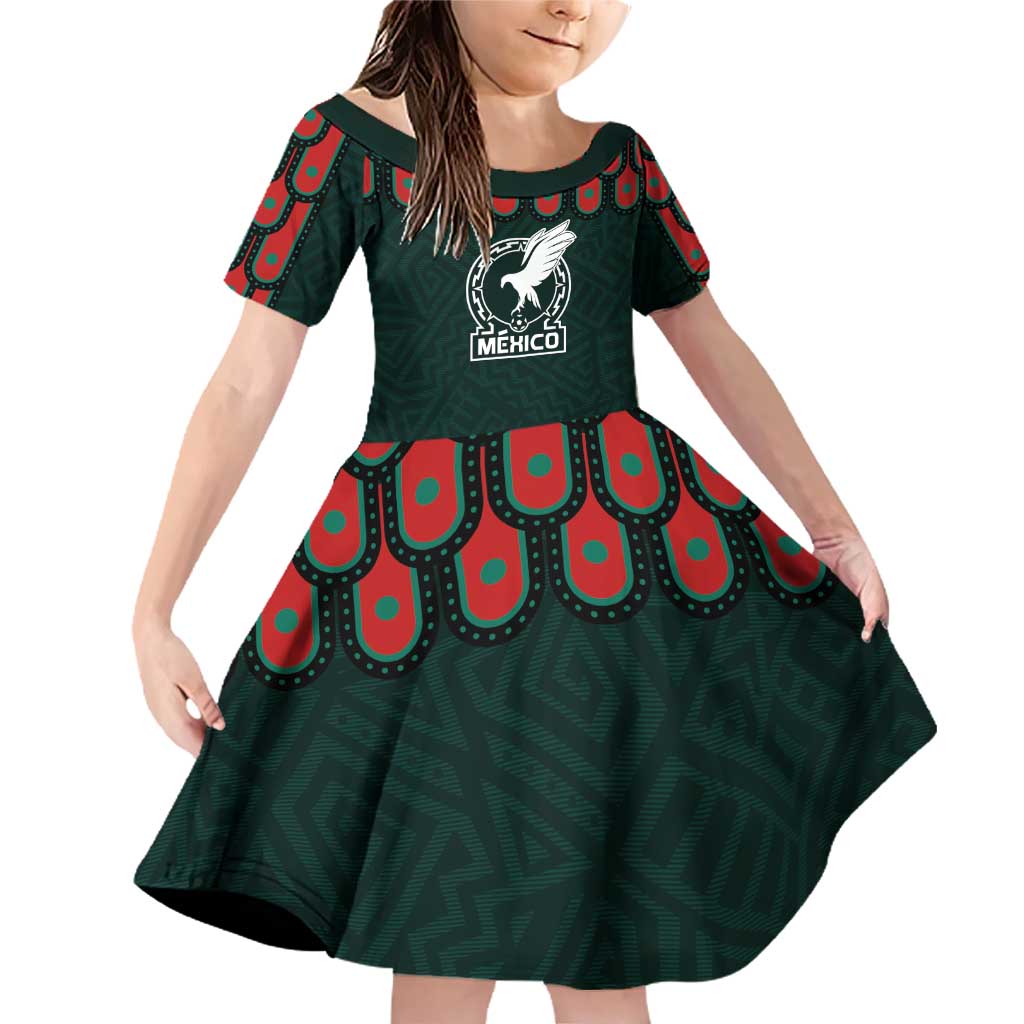 Custom Mexican Football Jersey Special Edition 2024 Family Matching Off Shoulder Short Dress and Hawaiian Shirt - Wonder Print Shop