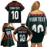 Custom Mexican Football Jersey Special Edition 2024 Family Matching Off Shoulder Short Dress and Hawaiian Shirt - Wonder Print Shop