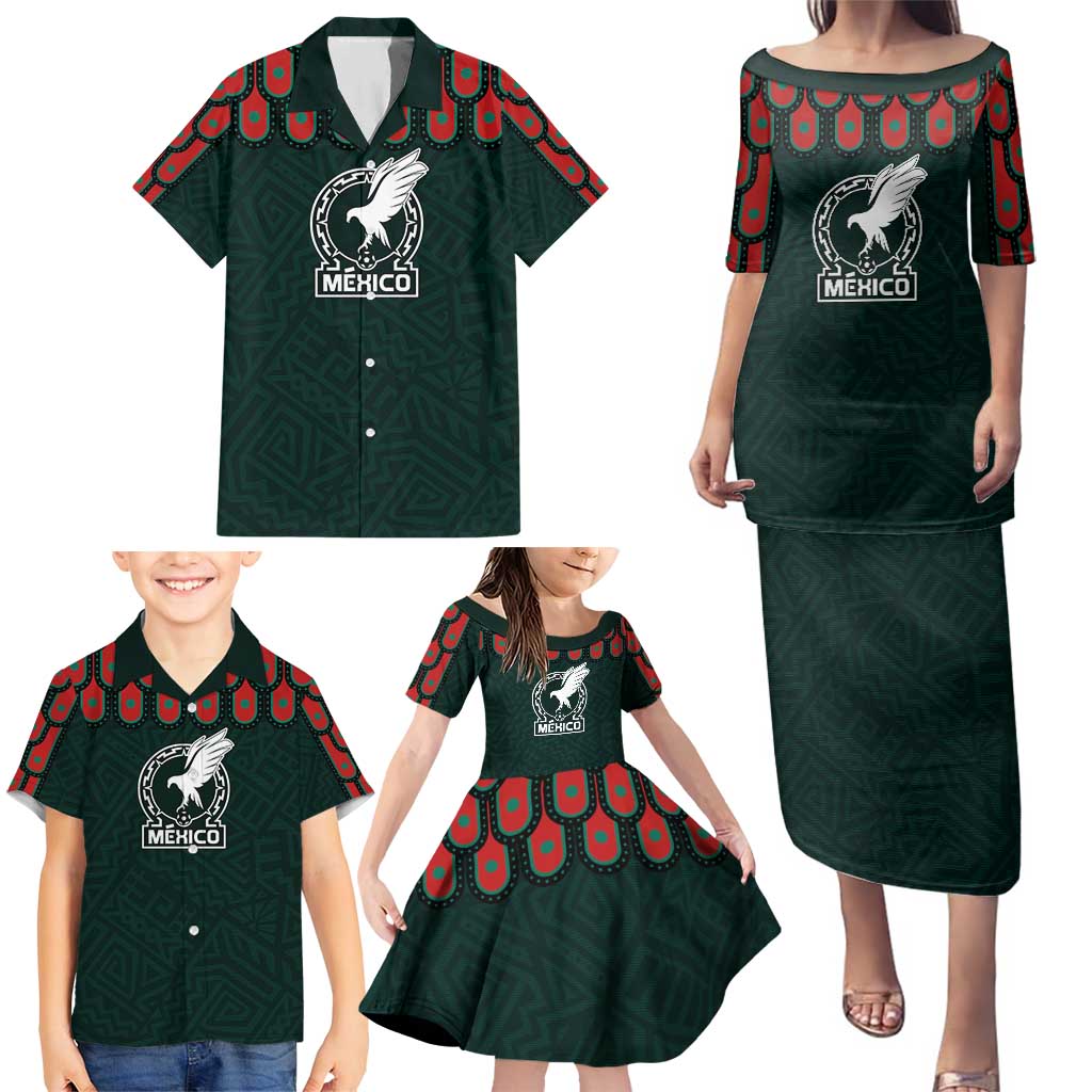 Custom Mexican Football Jersey Special Edition 2024 Family Matching Puletasi and Hawaiian Shirt - Wonder Print Shop