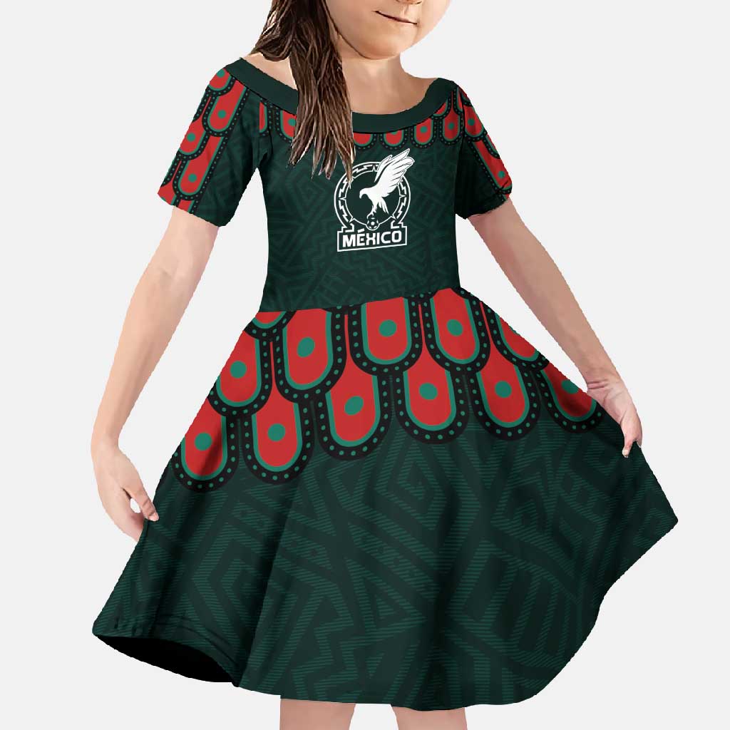 Custom Mexican Football Jersey Special Edition 2024 Family Matching Short Sleeve Bodycon Dress and Hawaiian Shirt - Wonder Print Shop