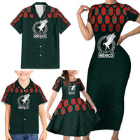 Custom Mexican Football Jersey Special Edition 2024 Family Matching Short Sleeve Bodycon Dress and Hawaiian Shirt - Wonder Print Shop