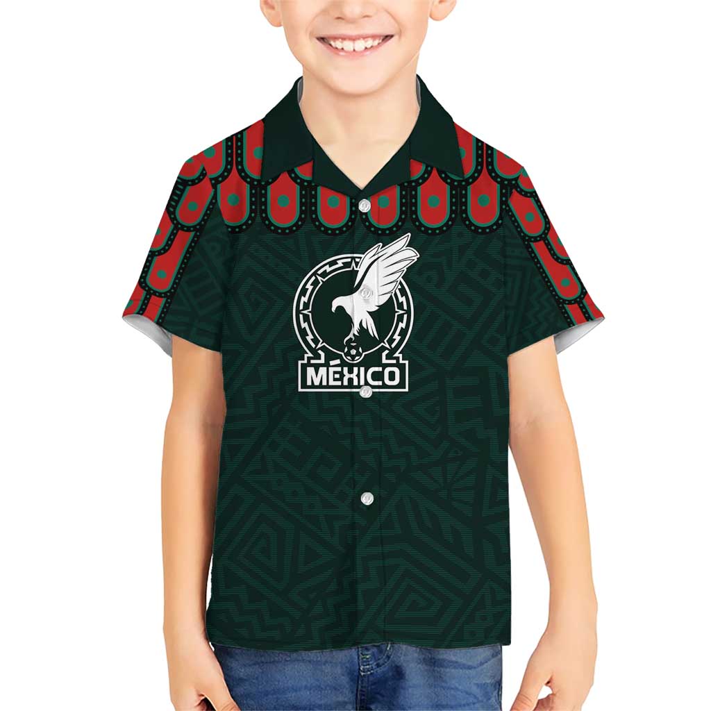 Custom Mexican Football Jersey Special Edition 2024 Family Matching Short Sleeve Bodycon Dress and Hawaiian Shirt - Wonder Print Shop