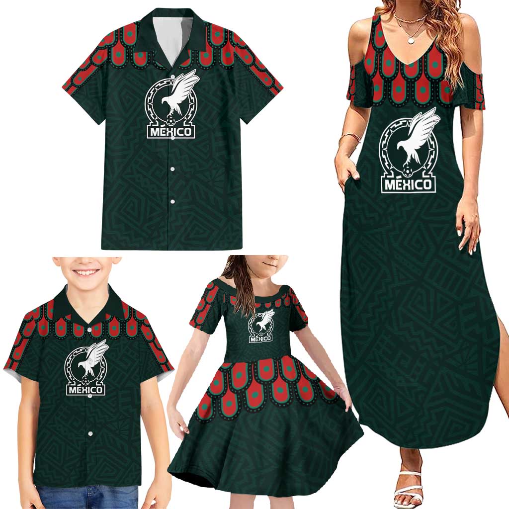 Custom Mexican Football Jersey Special Edition 2024 Family Matching Summer Maxi Dress and Hawaiian Shirt - Wonder Print Shop