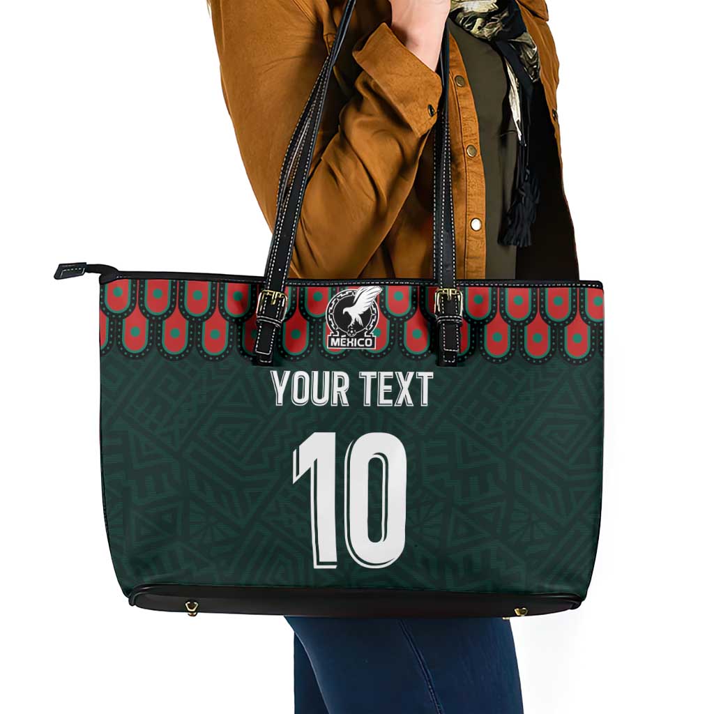 Custom Mexican Football Jersey Special Edition 2024 Leather Tote Bag - Wonder Print Shop