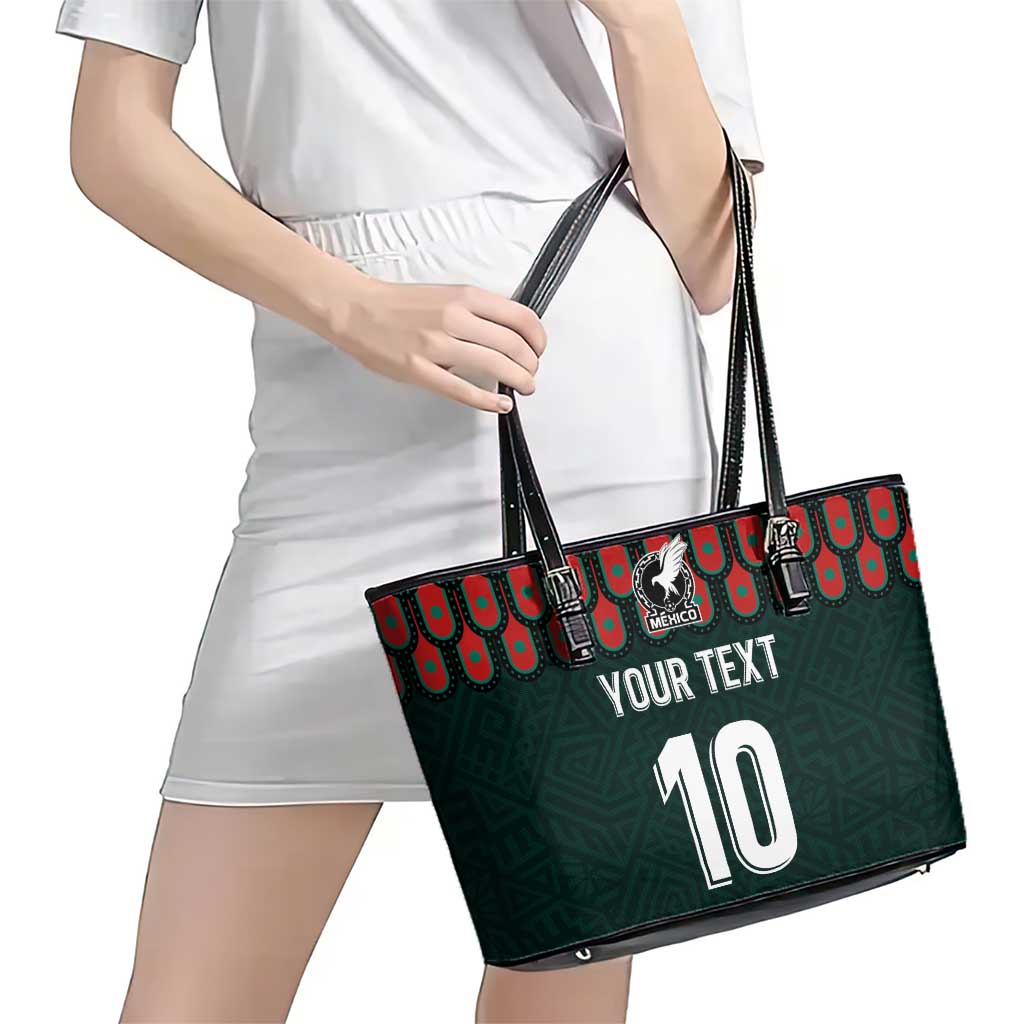 Custom Mexican Football Jersey Special Edition 2024 Leather Tote Bag - Wonder Print Shop