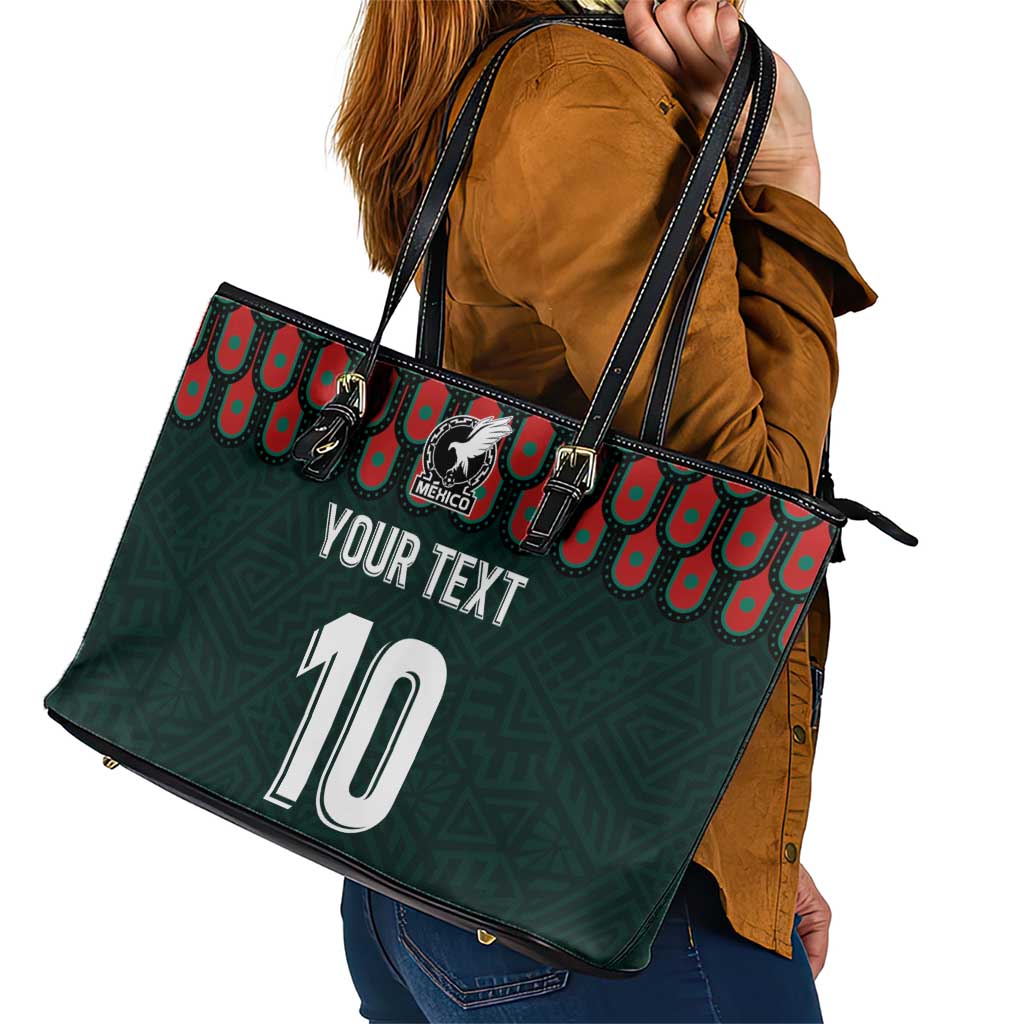 Custom Mexican Football Jersey Special Edition 2024 Leather Tote Bag - Wonder Print Shop