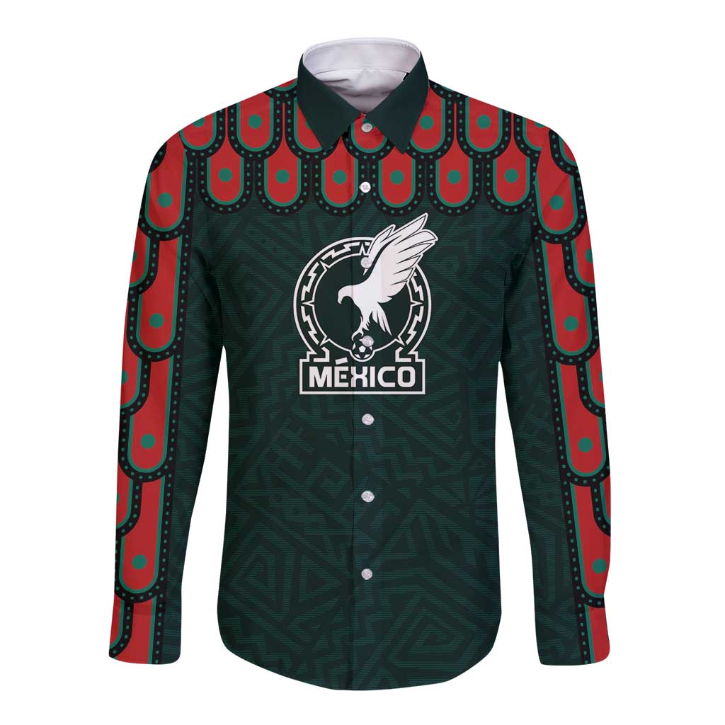 Custom Mexican Football Jersey Special Edition 2024 Long Sleeve Button Shirt - Wonder Print Shop