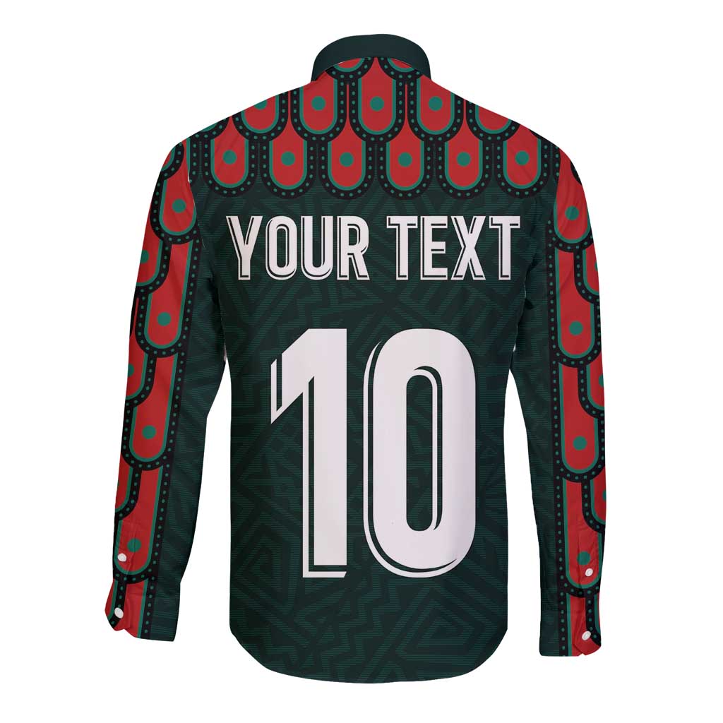Custom Mexican Football Jersey Special Edition 2024 Long Sleeve Button Shirt - Wonder Print Shop