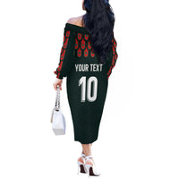 Custom Mexican Football Jersey Special Edition 2024 Off The Shoulder Long Sleeve Dress - Wonder Print Shop