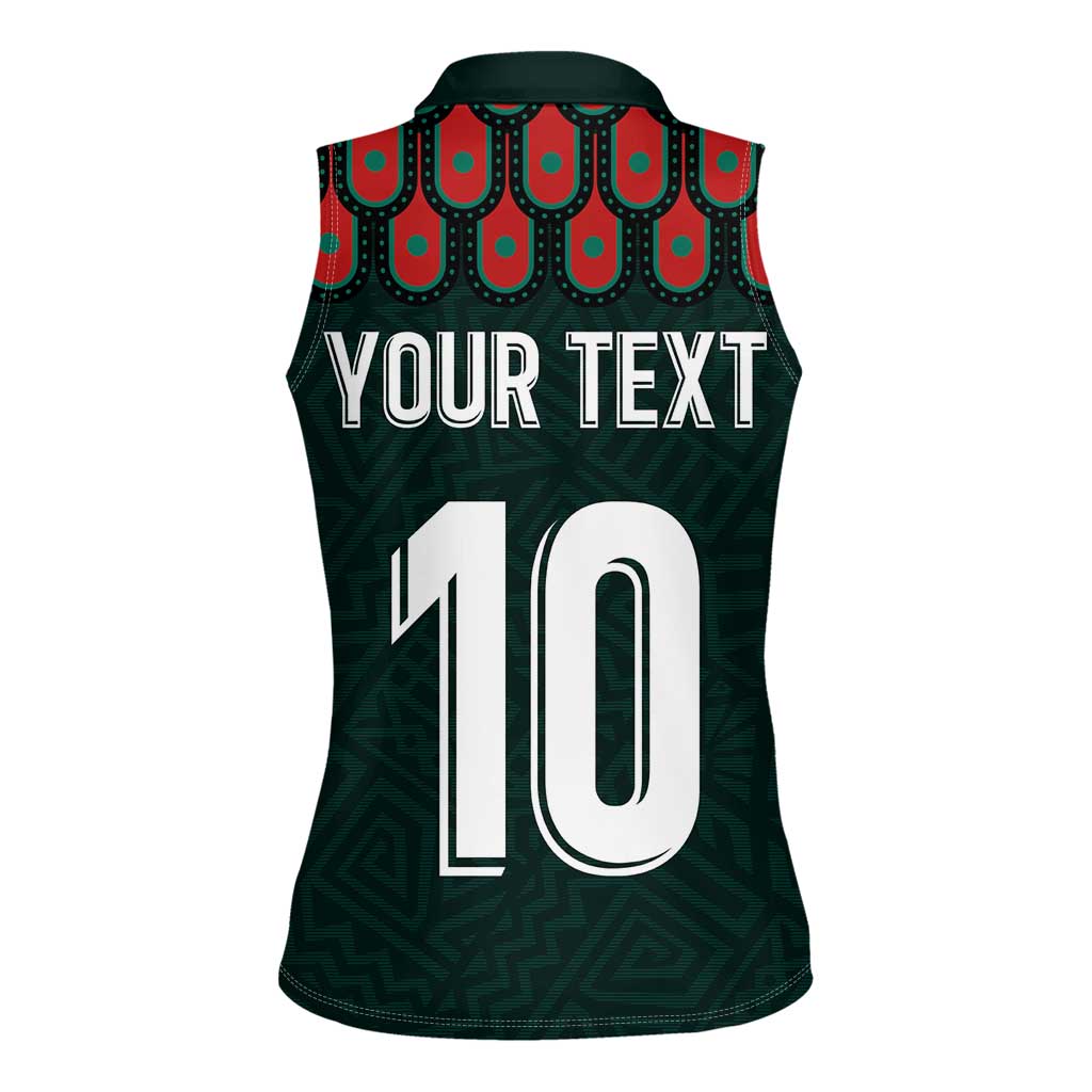 Custom Mexican Football Jersey Special Edition 2024 Women Sleeveless Polo Shirt - Wonder Print Shop