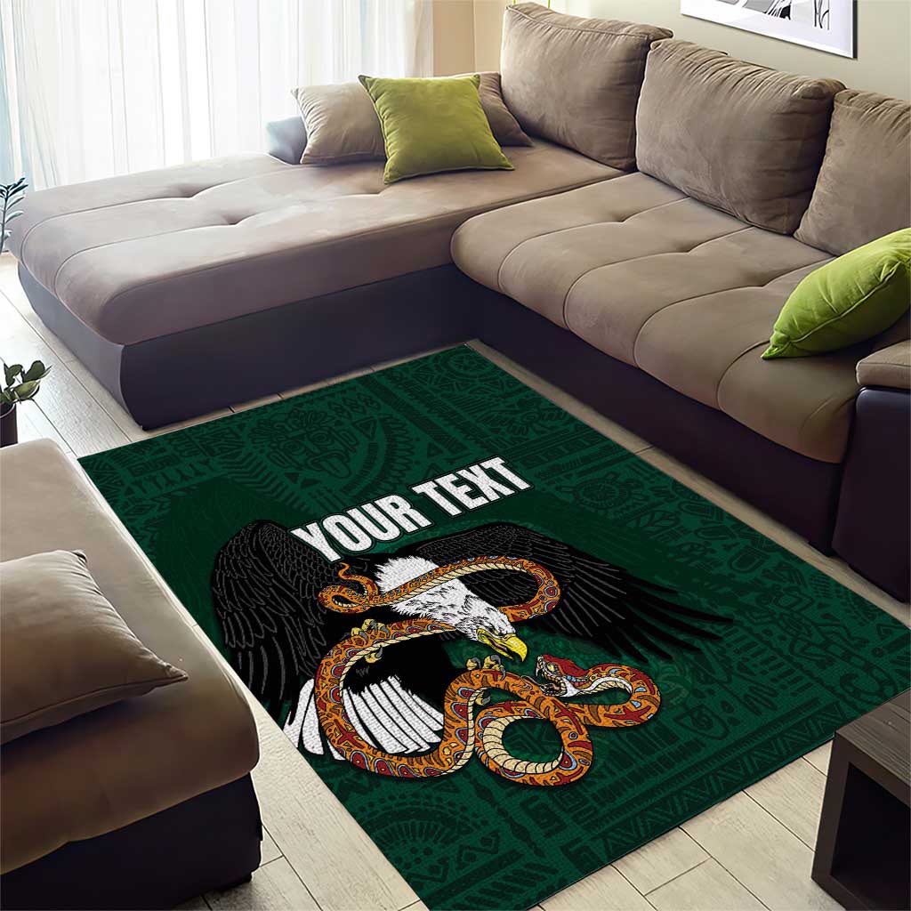 Personalized Mexican Culture Area Rug Aztec Spirit Mexico with Eagle Emblem and Maya Ancient - Wonder Print Shop
