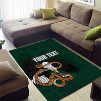 Personalized Mexican Culture Area Rug Aztec Spirit Mexico with Eagle Emblem and Maya Ancient - Wonder Print Shop