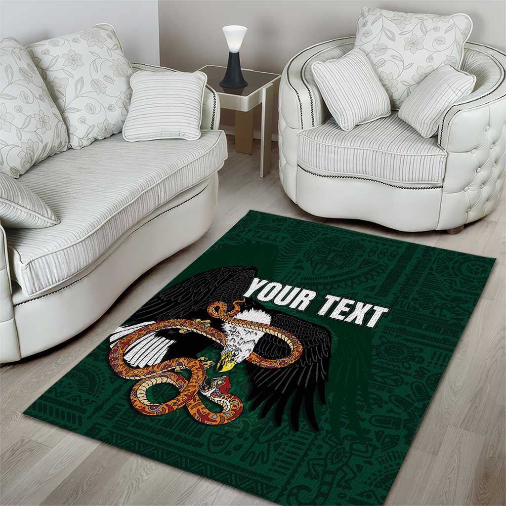 Personalized Mexican Culture Area Rug Aztec Spirit Mexico with Eagle Emblem and Maya Ancient - Wonder Print Shop