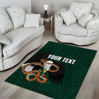 Personalized Mexican Culture Area Rug Aztec Spirit Mexico with Eagle Emblem and Maya Ancient - Wonder Print Shop