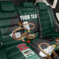 Personalized Mexican Culture Back Car Seat Cover Aztec Spirit Mexico with Eagle Emblem and Maya Ancient - Wonder Print Shop